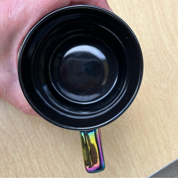 Starbucks 2020 Fall Black Iridescent Ceramic Rose 14 OZ Mug - Picture 7 of 16